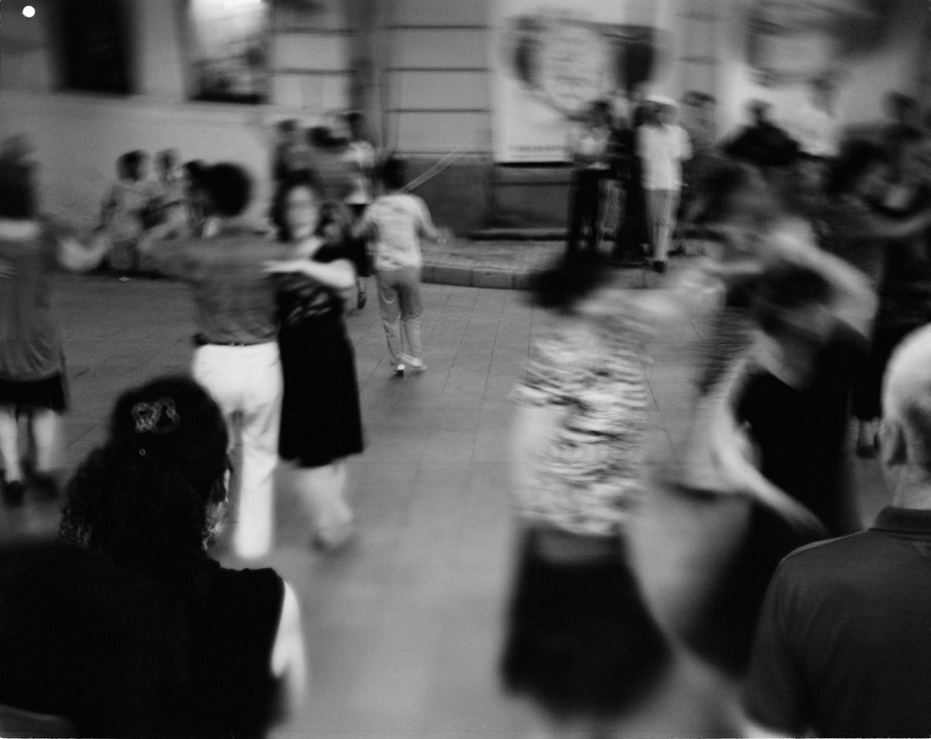 Chinese Folk Dance in the Main Square. Harbin. China. 4x5 Negative. 2009.