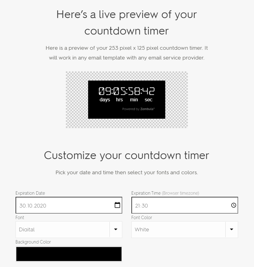 Countdown Timer For Emails