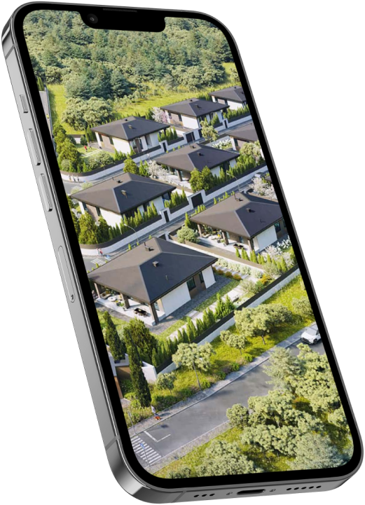 Мокап телефона, КП в Сочи, Коттеджный поселок в Сочи, КП Ясная Поляна Сочи, Ясная Поляна в Сочи