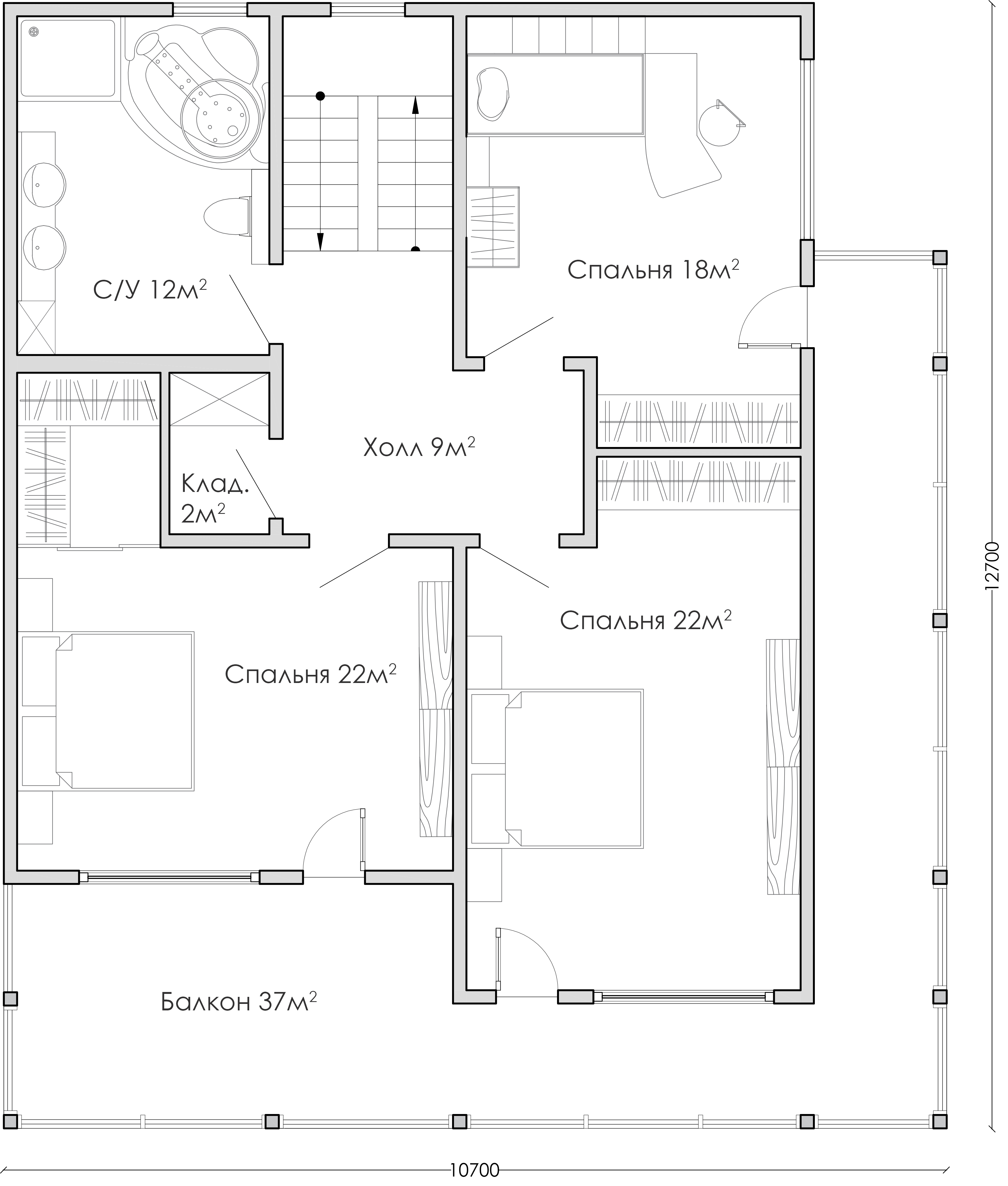 Проект каркасного дома TIMBA-260 | TIMBA HOUSE