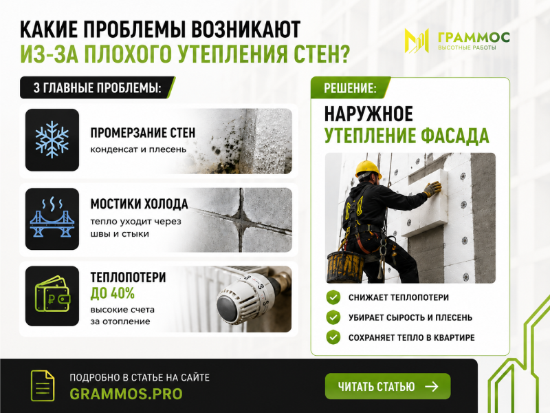 Утепление фасадов здания