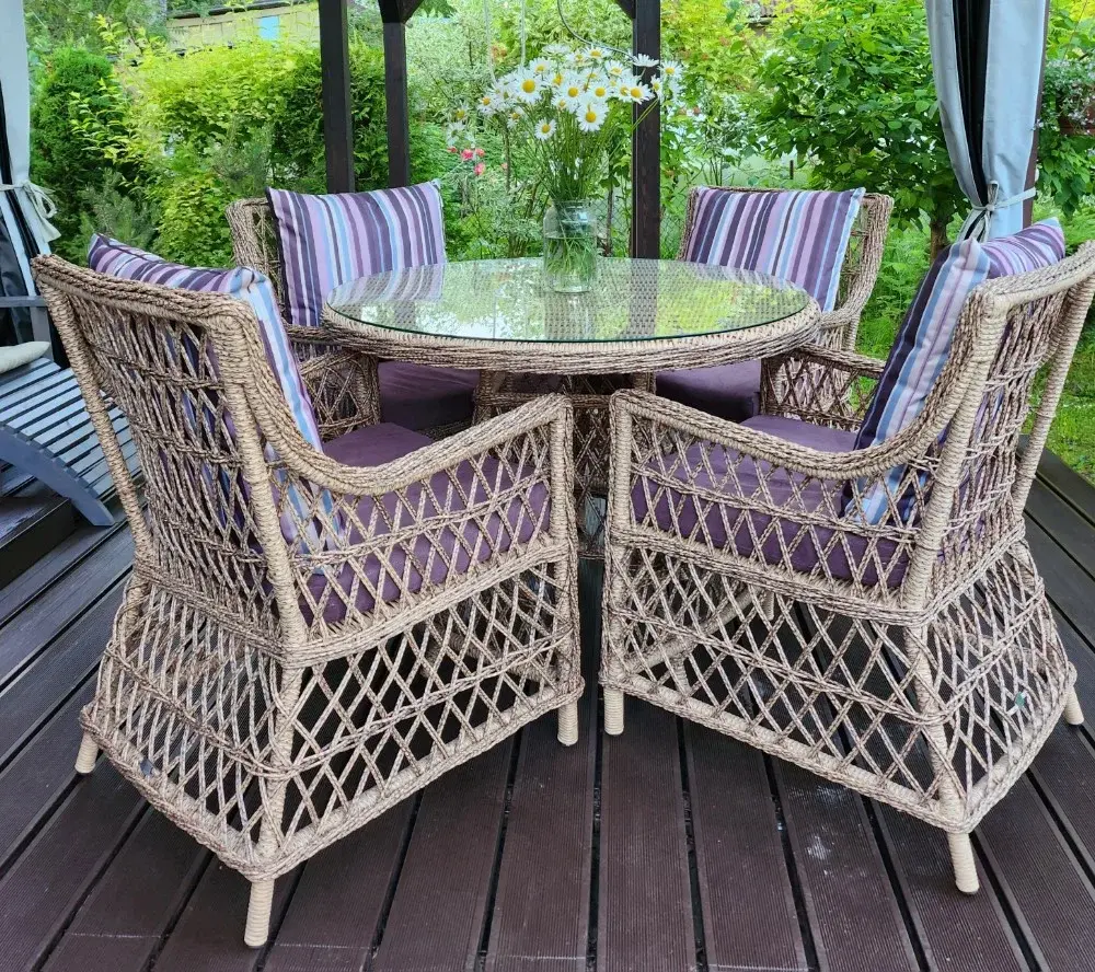 Комплект уличной мебели Malacca из искусственного ротанга для загородных домов и веранд