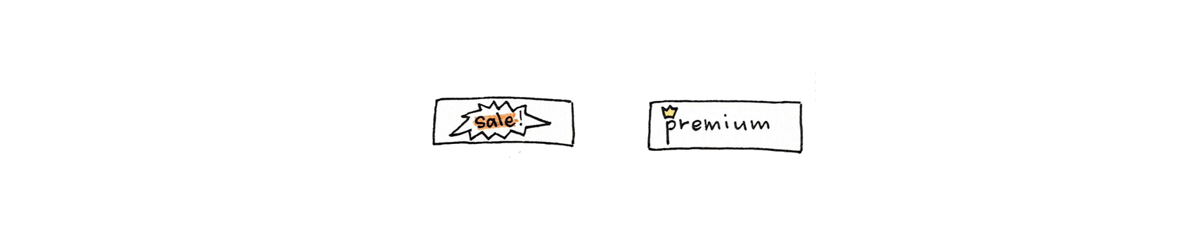 Sale and Premium badges