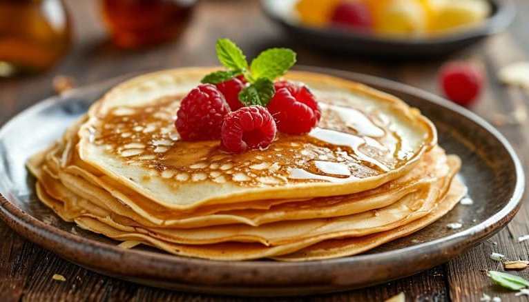 Приготовление блинов на молоке и кипятке «3 стакана»: шаг 9