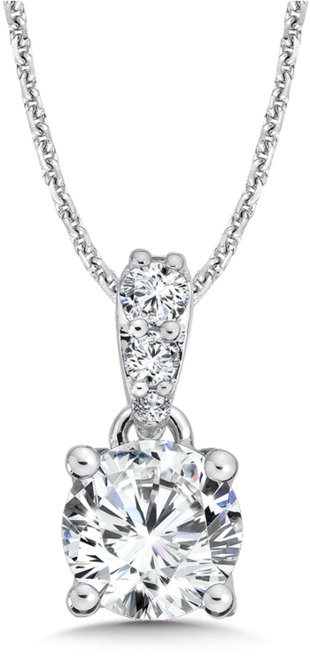 подвеска из белого золота с бриллиантом