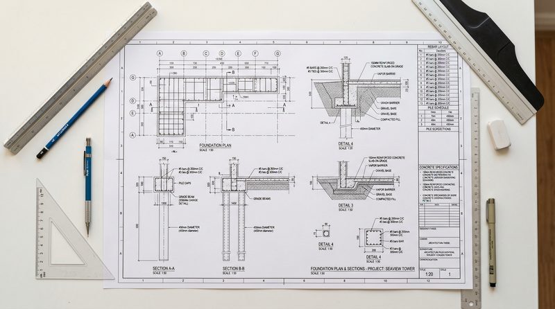 Чертежи фундаментов: проектная документация на столе инженера