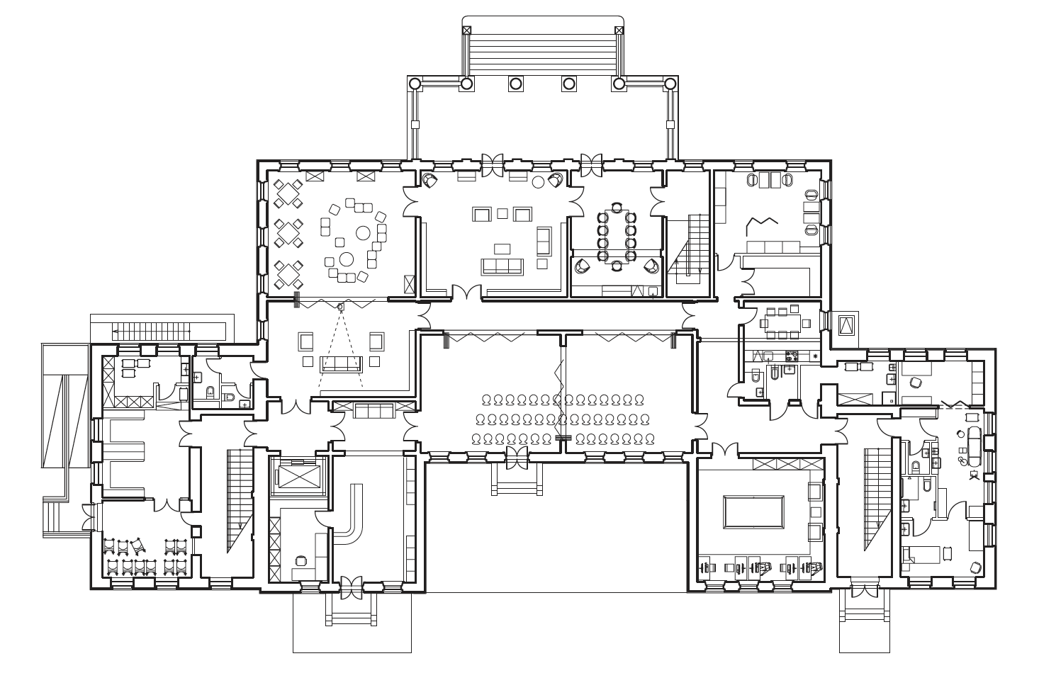 Izmalkovo Estate for Recreational Function Under the Project «Give Life». Ground floor plan