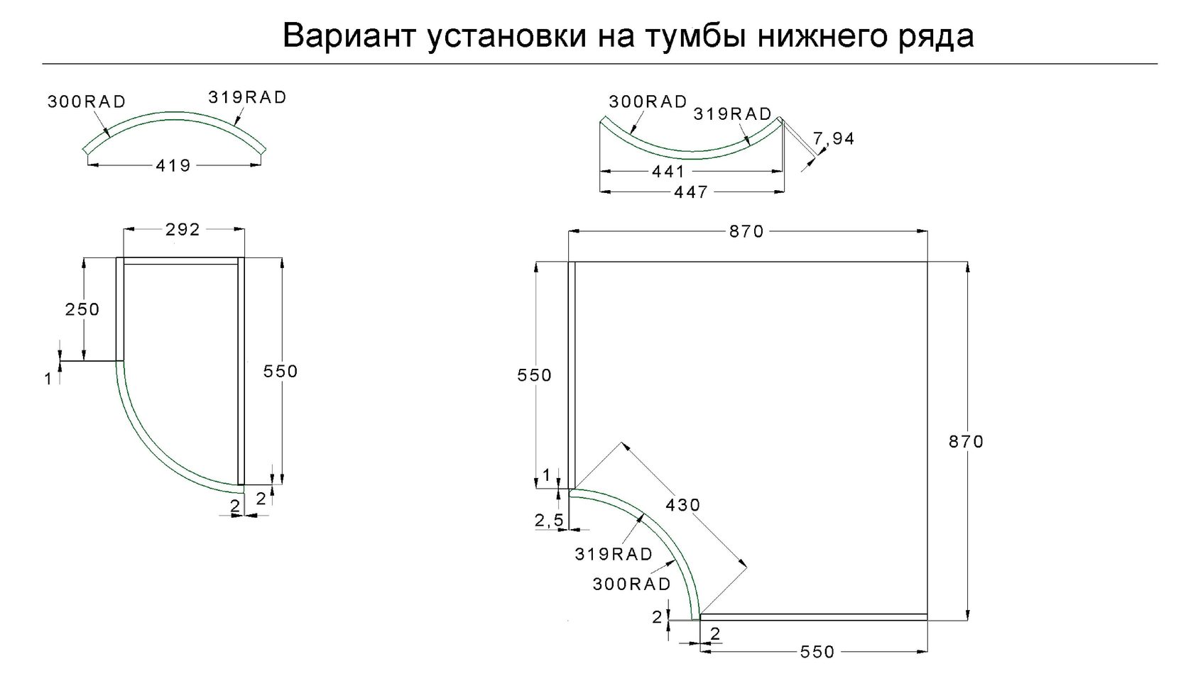 Радиусные фасады мдф