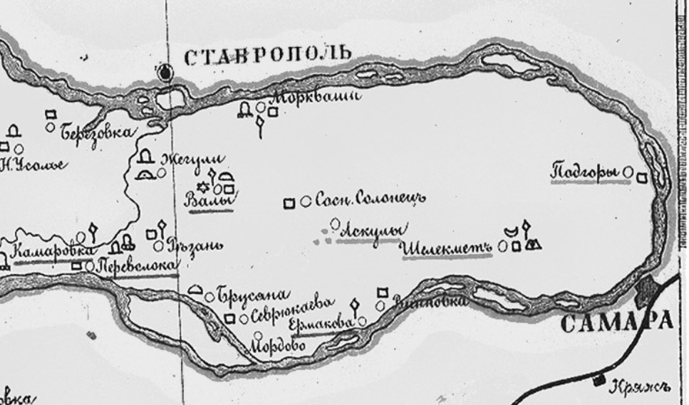 Старая карта самарской области для металлоискателей