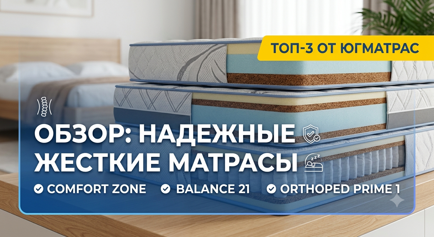 Обзор жестких матрасов ЮГМатрас: Comfort Zone, Balance 21, Orthoped Prime 1