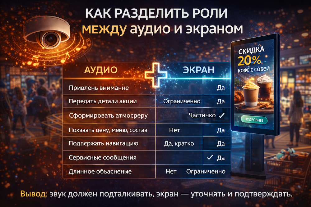 Роли аудио и визуальной информации