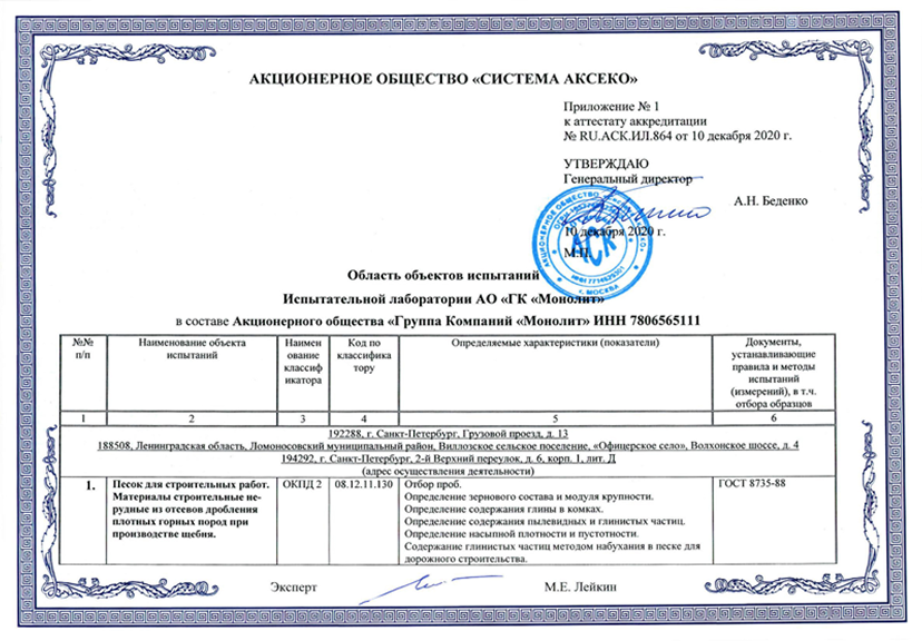 Соответствие ГОСТ