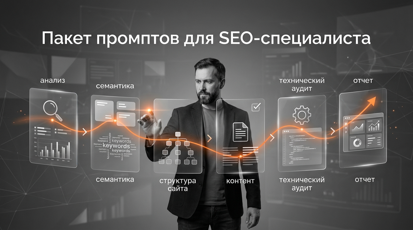 Пакет промптов для SEO-специалиста: полный пайплайн от семантики до отчёта