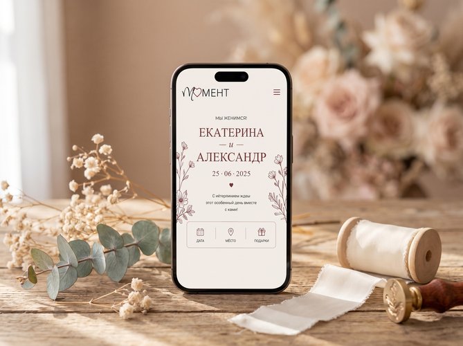 Приглашение на смартфоне