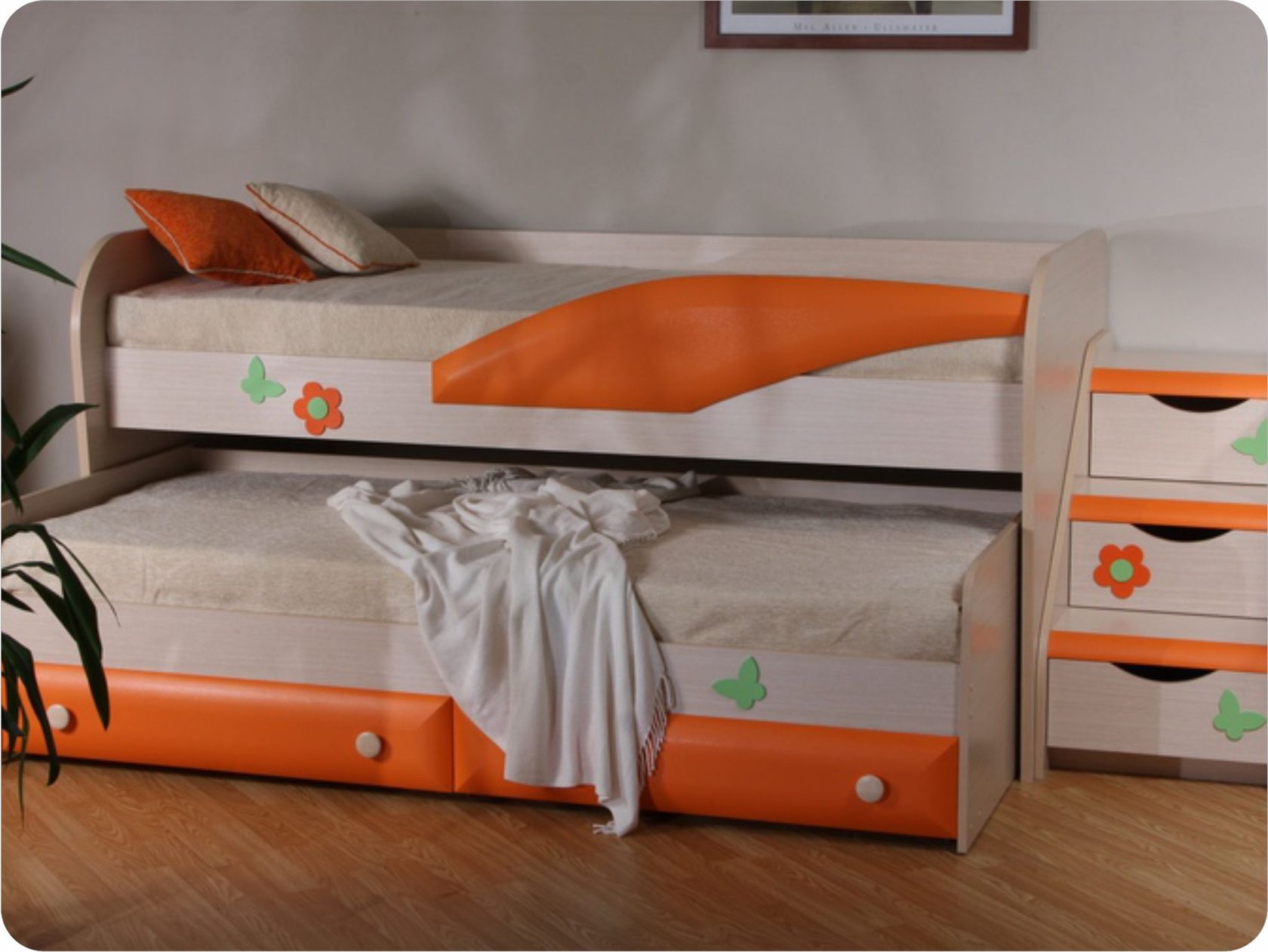 выкатная кровать с лесенкой