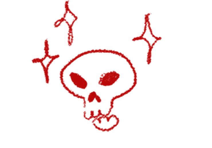 череп со звездочками