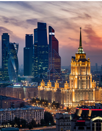 Москва сити ночью 