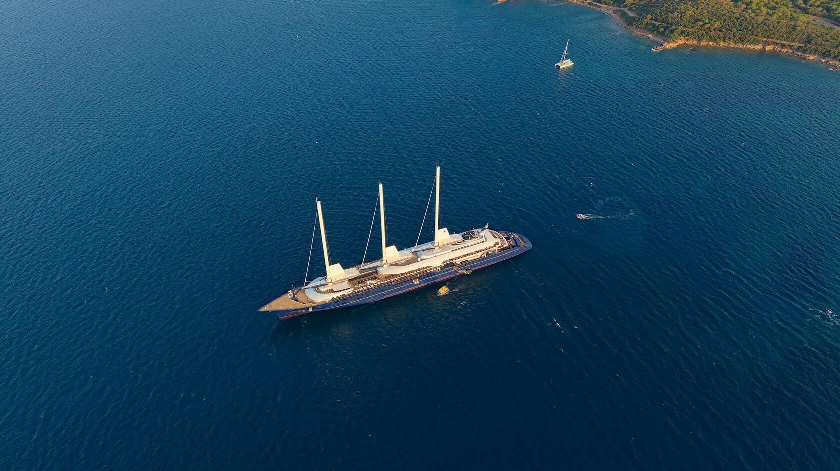 Superyacht at sea