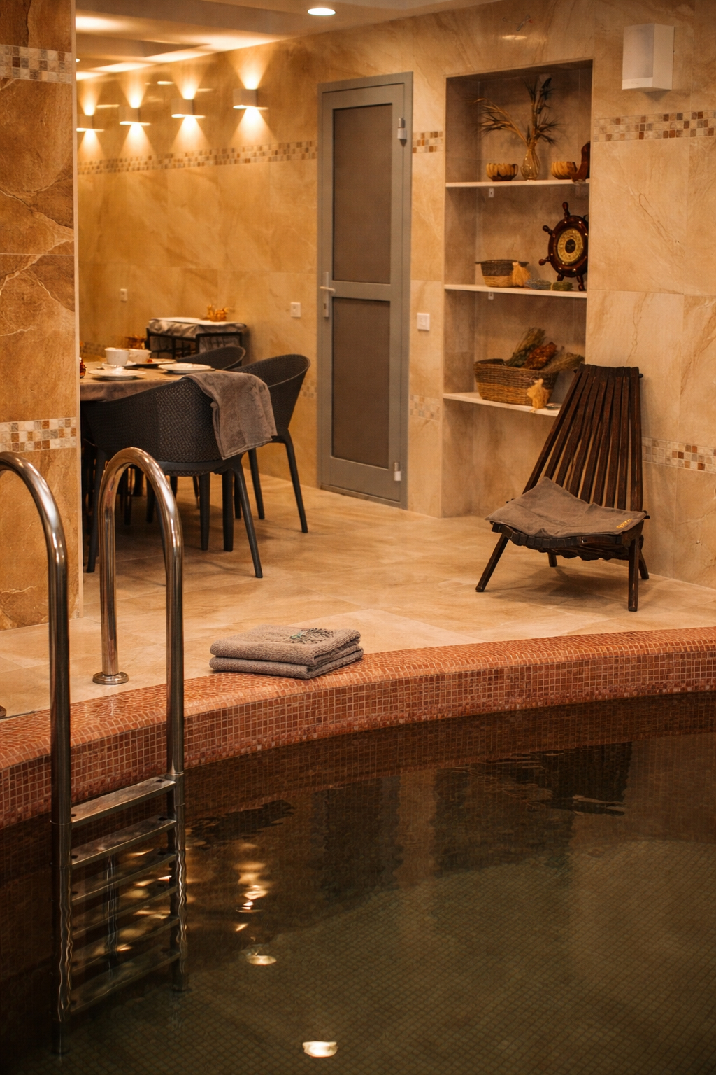 Интерьер банного пространства «Малая Верба» — купальня и зона отдыха в Одинцово