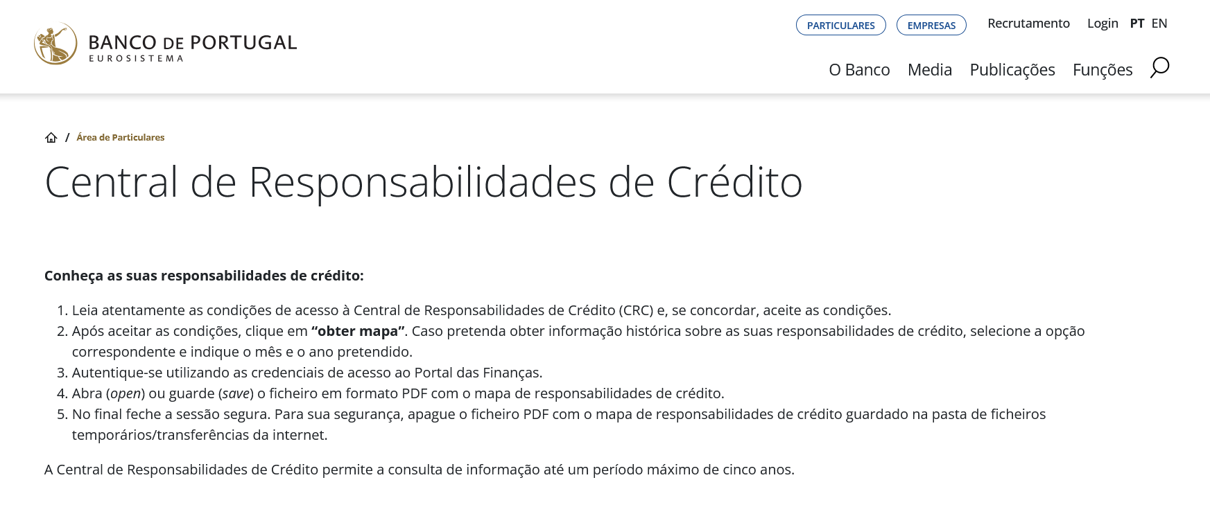 кредитна історія в Португалії