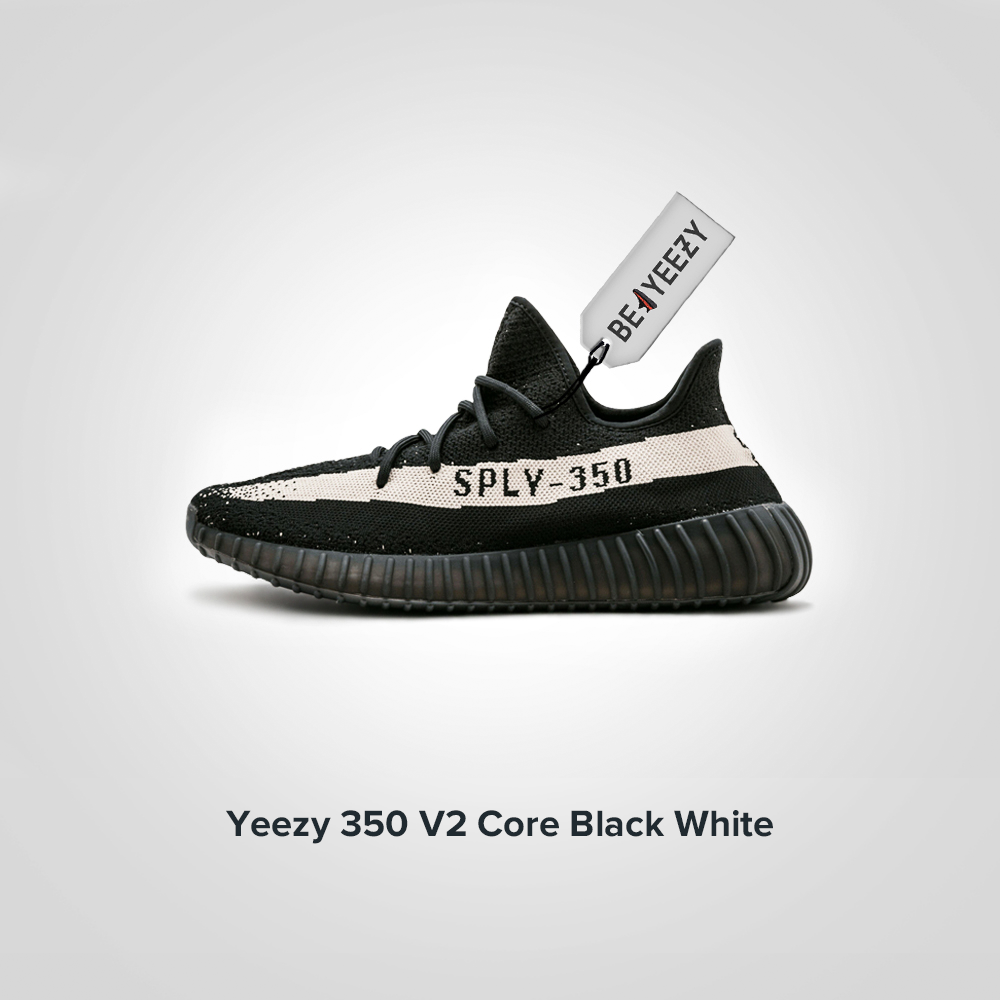 Black and white yeezy hot sale v2