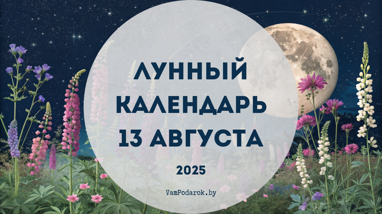 Лунный календарь на 13 августа 2025 года