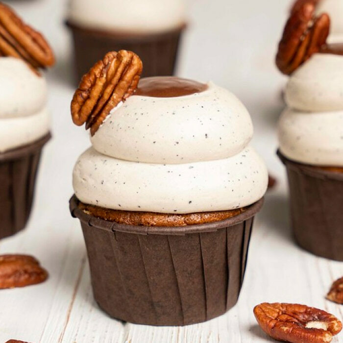 GLUTEN-FREE COFFEE AND PECAN CUPCAKES