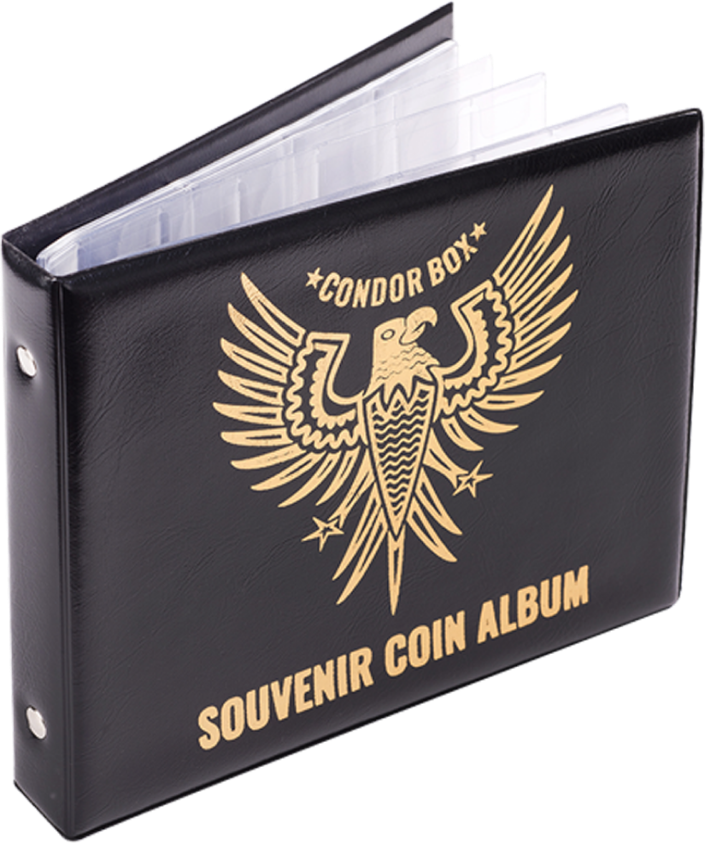 Condorbox 3in1 Coin Holder Album 180 Pockets - Paper Money Collection 10 Pockets - Large Storage Book for Collectors and Great for Gold Silver Dollars