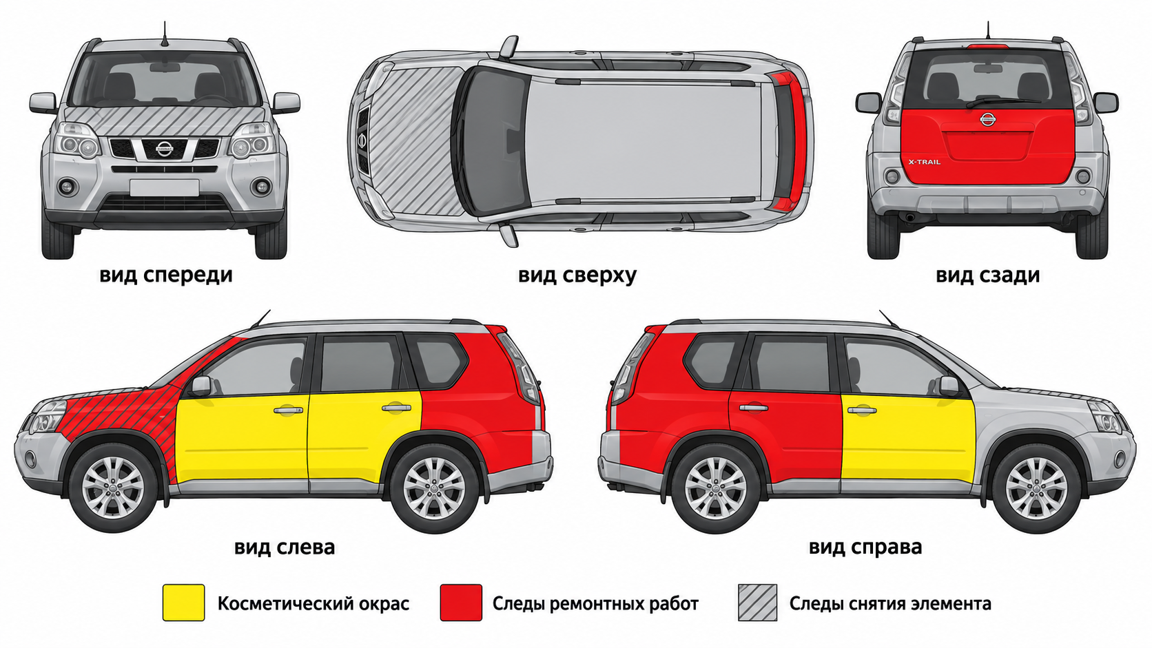 Карта ЛКП Nissan X-Trail