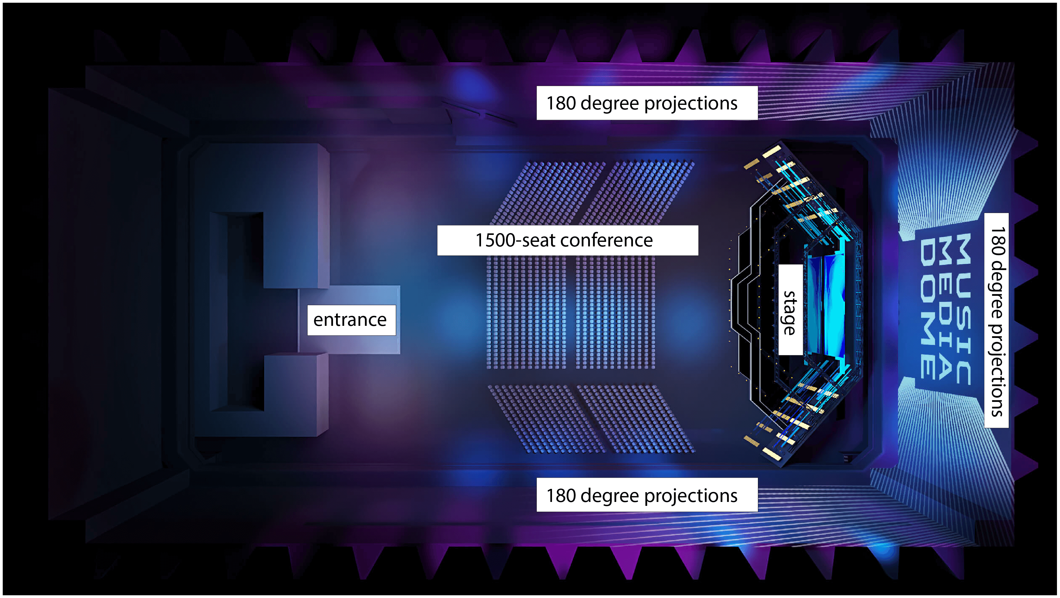 Music media dome схема зала