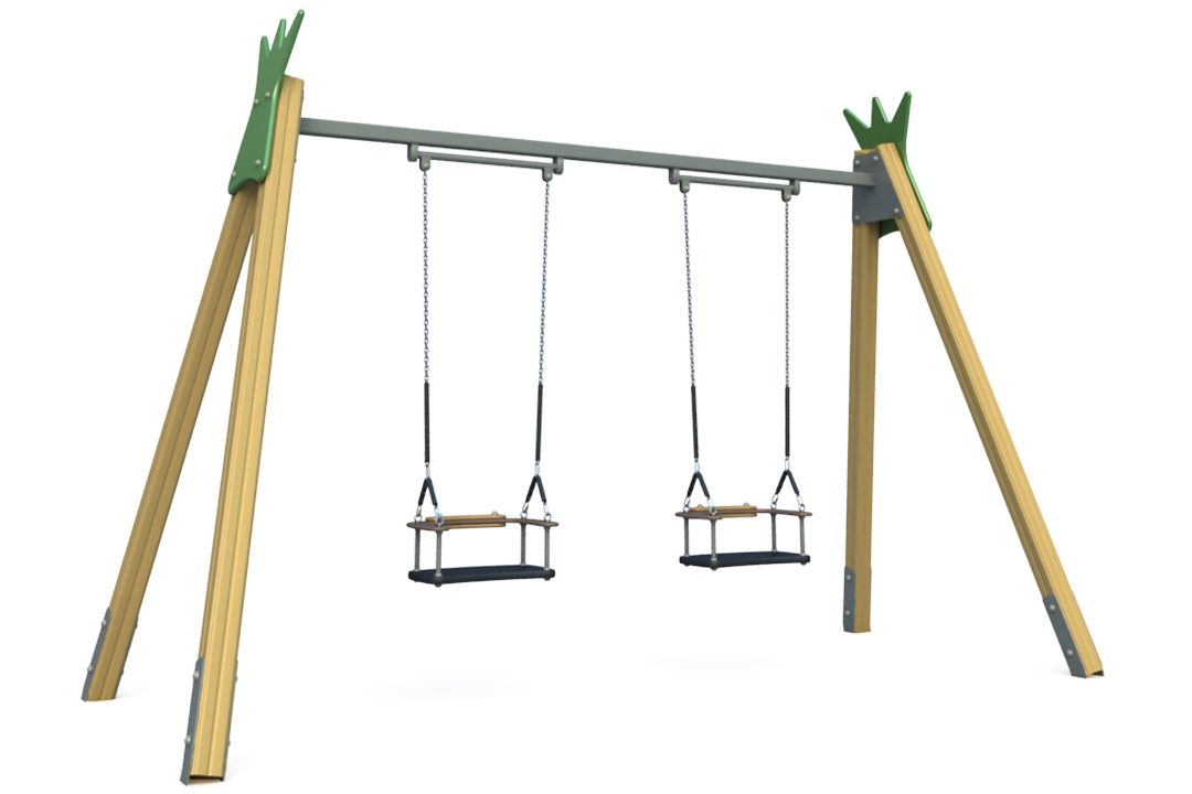 Качели на цепочках двойные (брус)