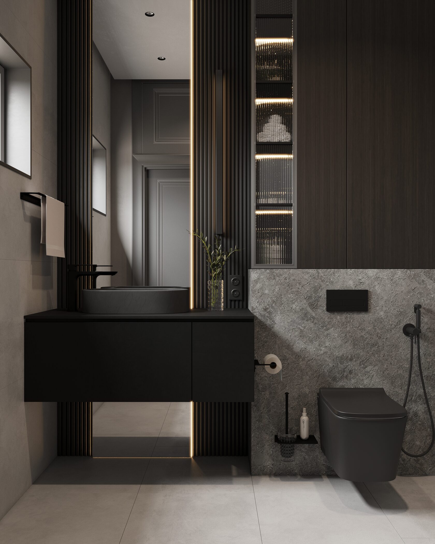 Дизайн небольшой уборной в частном доме