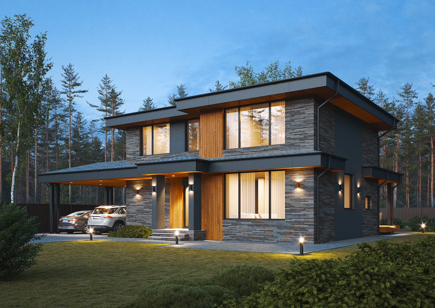 Проект каменного домовладения 205 м2