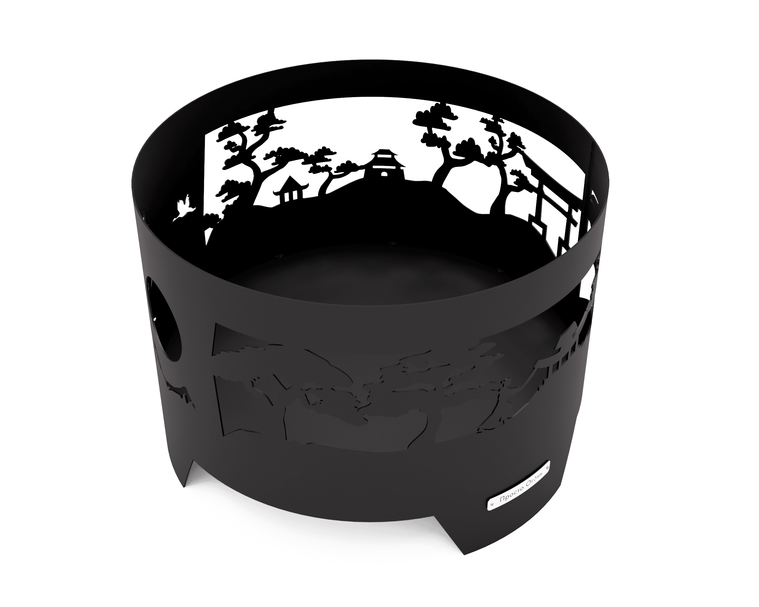 Костровая чаша Япония чёрная