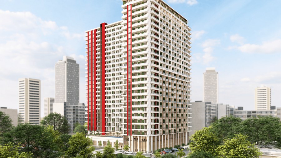 RED — wizualizacja budynku
