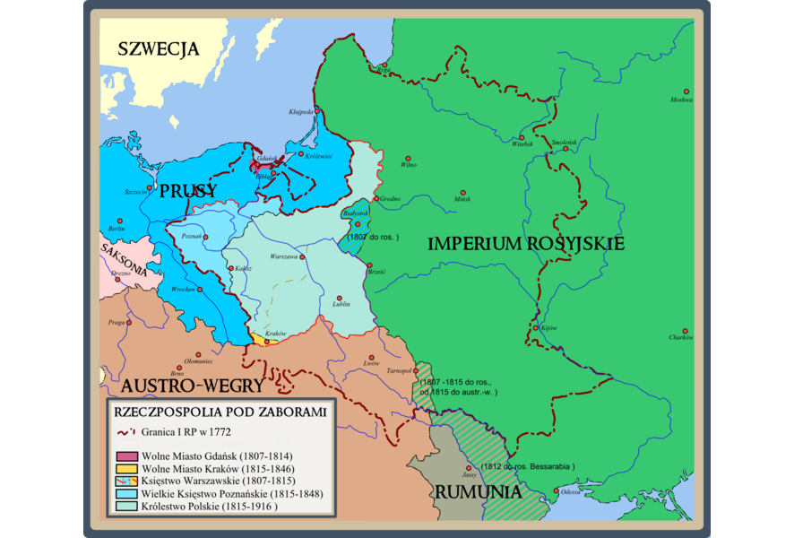 Границы польши в 1914 году карта