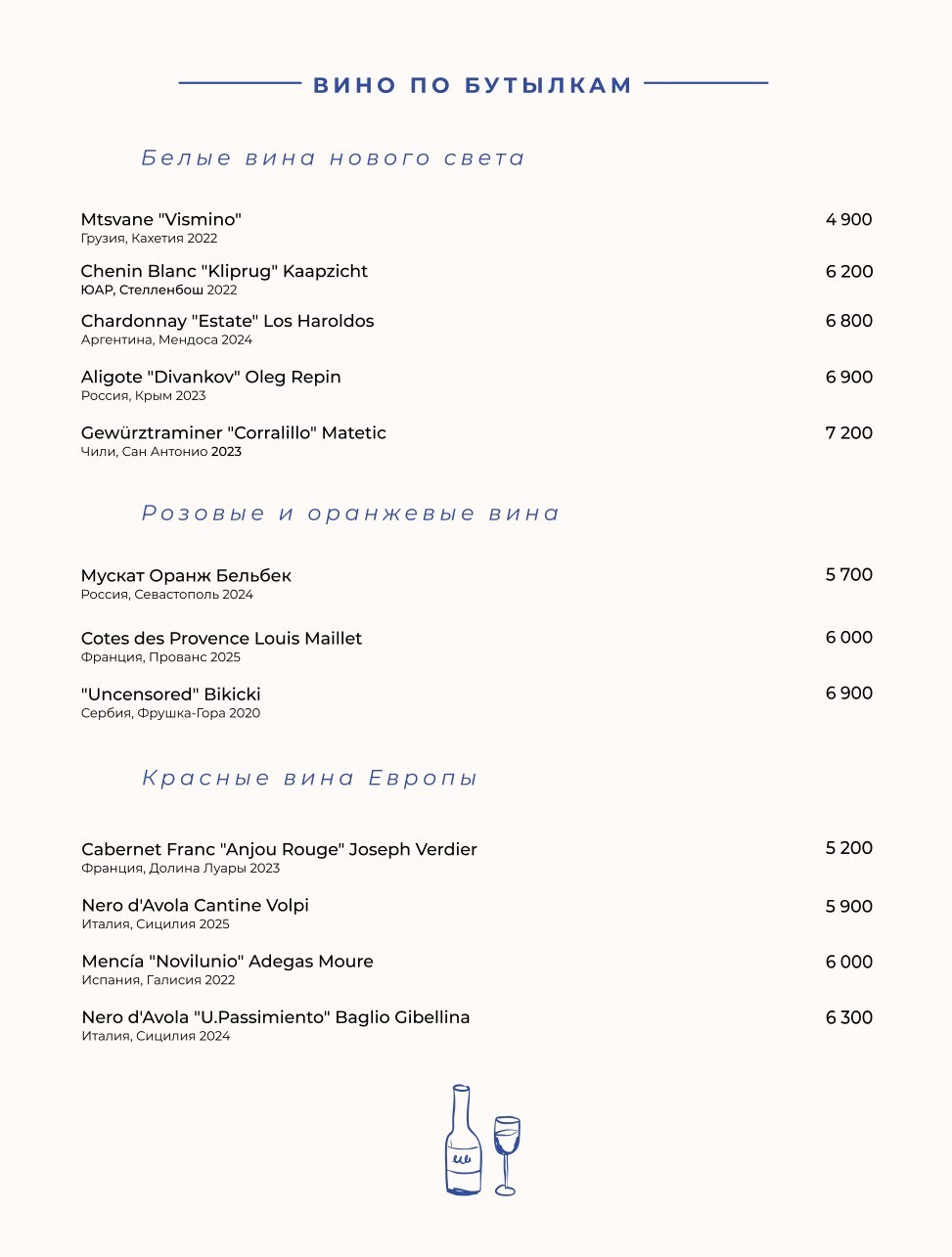 Бар / винная карта, стр. 7
