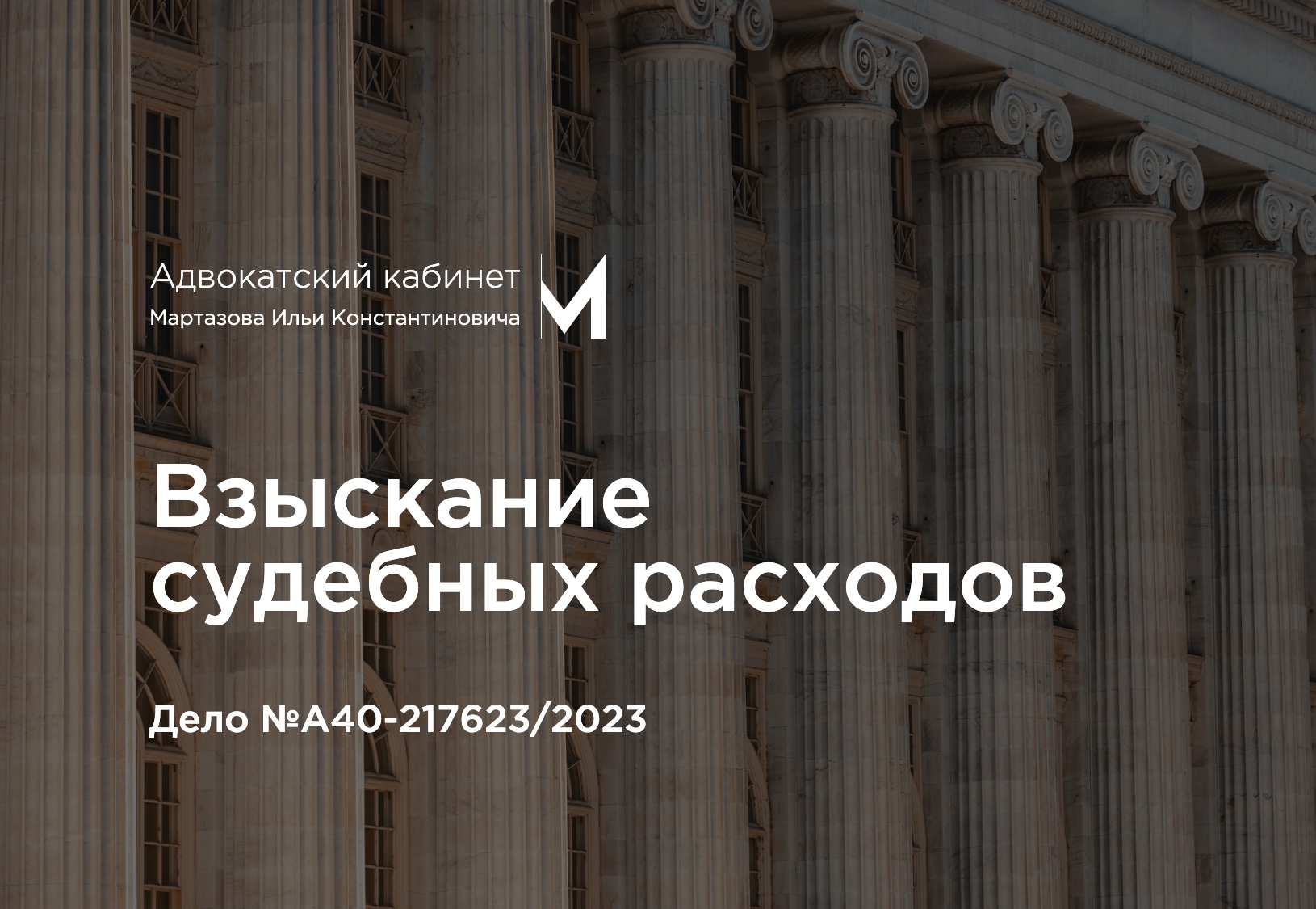 Взыскание судебных расходов. Дело №А40-217623/2023