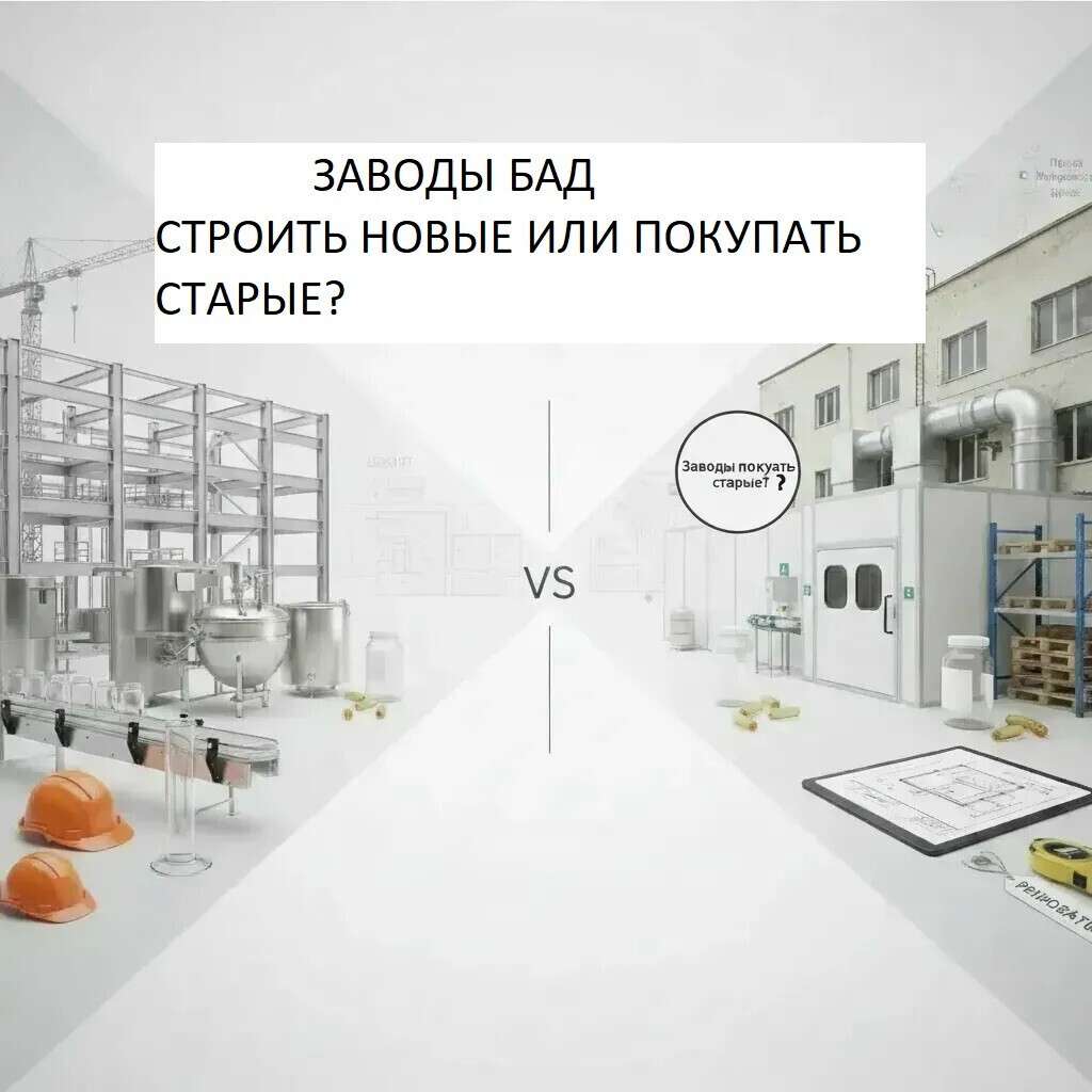 Сравнение строительства нового завода БАД и покупки готового производственного помещения