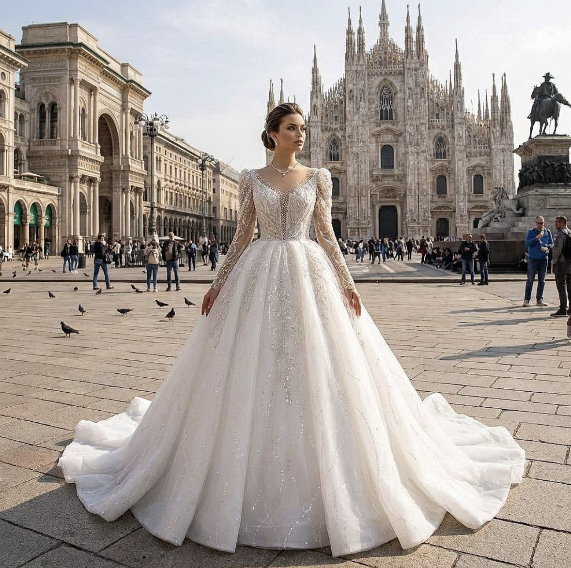 платье свадебное королевское со шлейфом в прокат Ростов