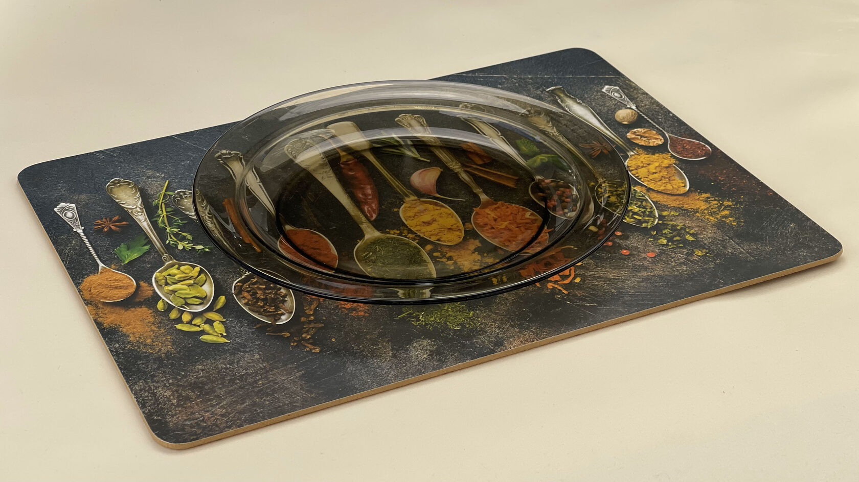 Салфетки сервировочные прямоугольные из пробки "Яркие специи"