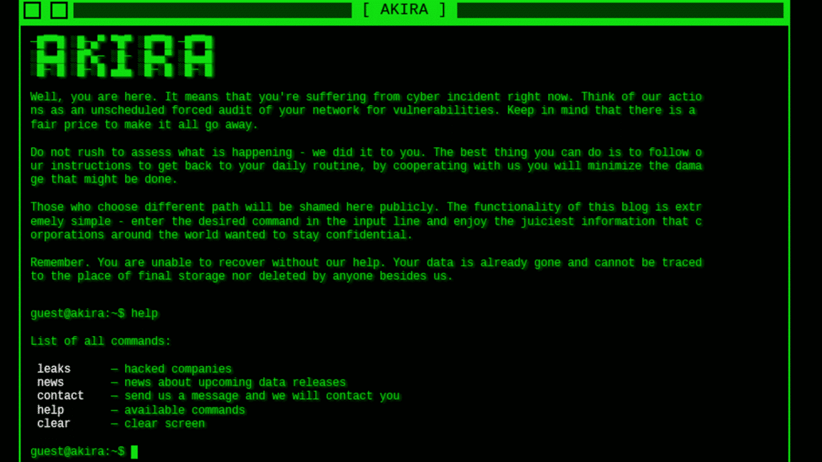 FBI: Bitcoin ransomware Akira stole $42 million from more than 250 companies