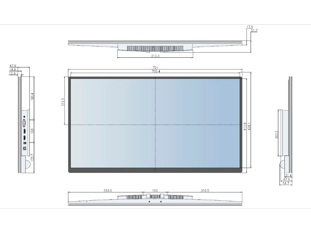 ORION 32"Slim Pcap (белый)-1