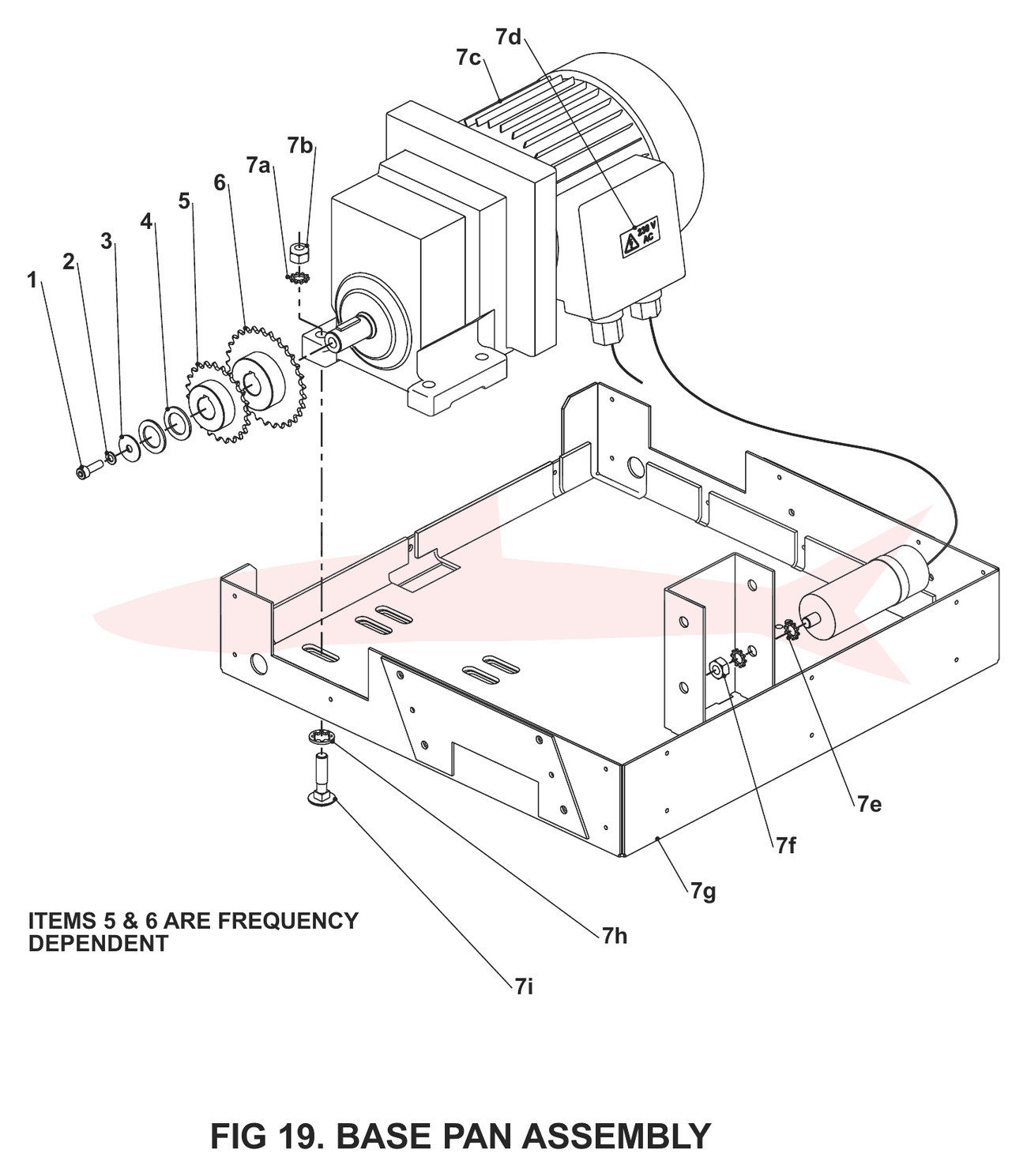 Morgana TrimMaster Pro Fig 19 Base Pan Assembly — схема деталей