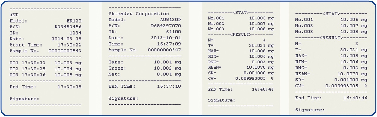 Лабораторный принтер UNILAB варианты печати