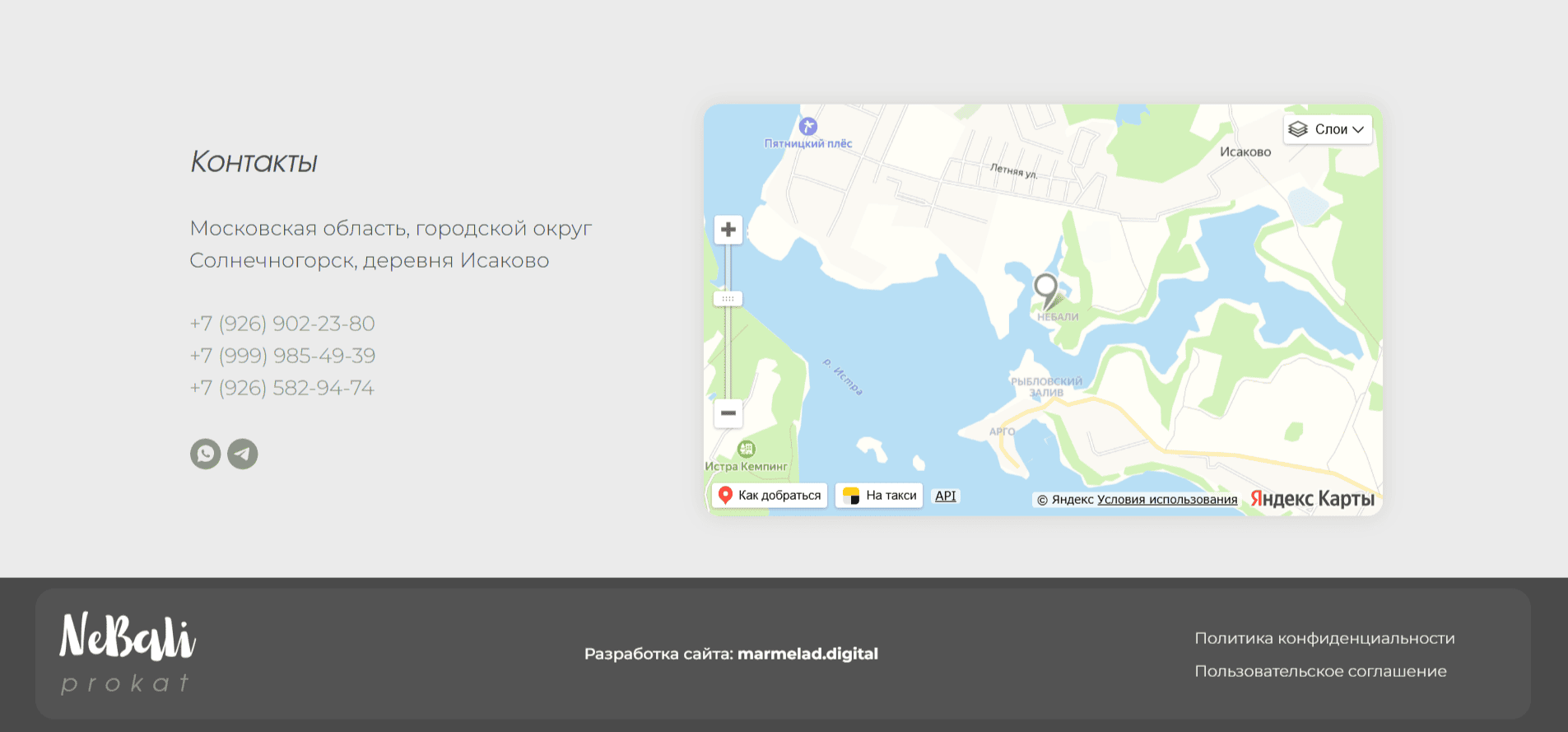 Контакты и карта Prokat NeBali
