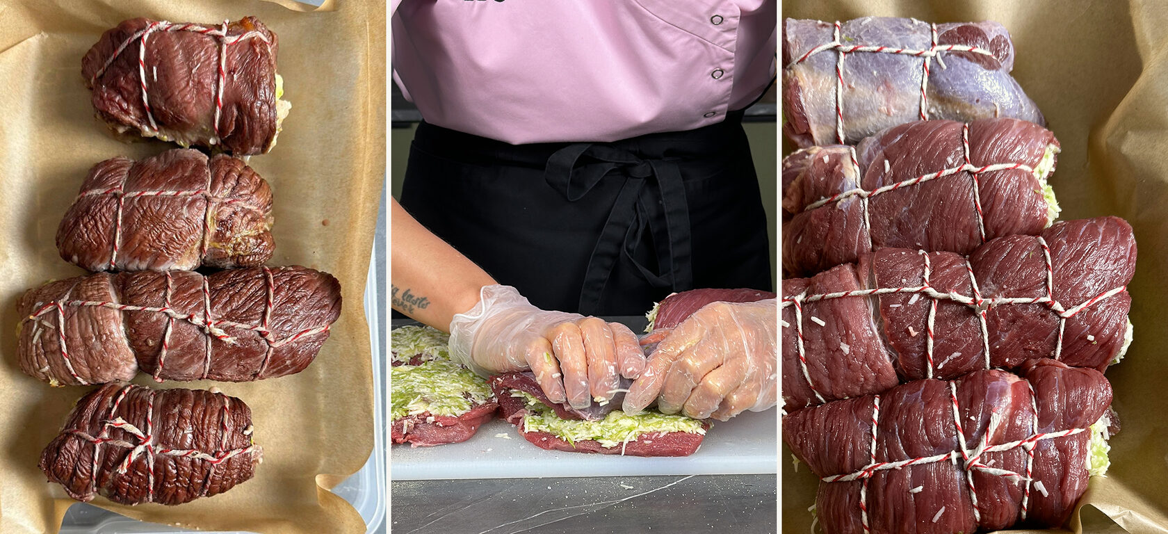 Блюдо: Рулет из говядины с кабачком и сыром