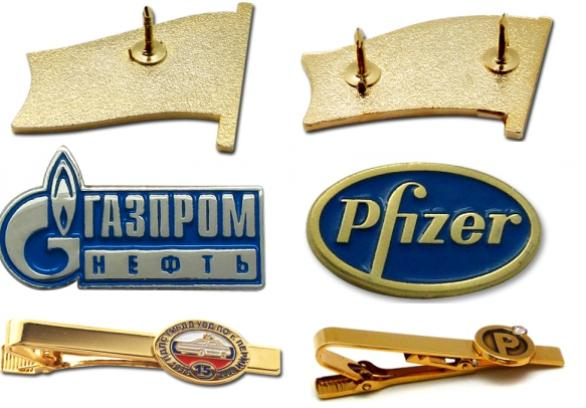 Значки с логотипом компании