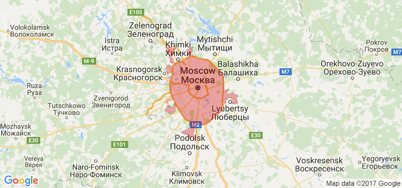 Москва карта гибрид