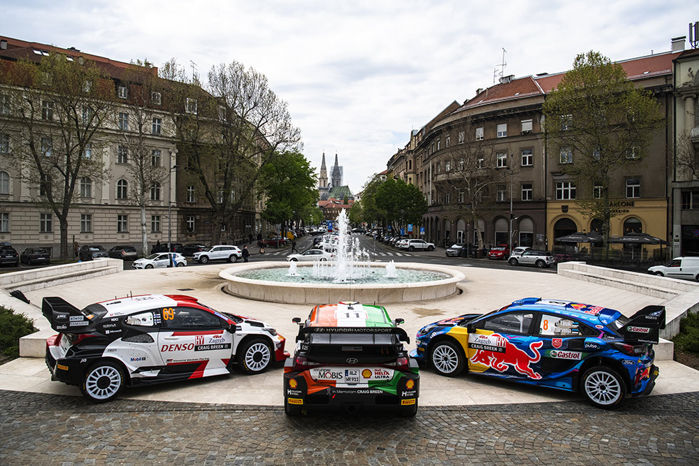 Автомобили Toyota GR Yaris Rally1, Hyundai i20 N Rally1, Ford Puma Rally1, ралли Хорватия 2023